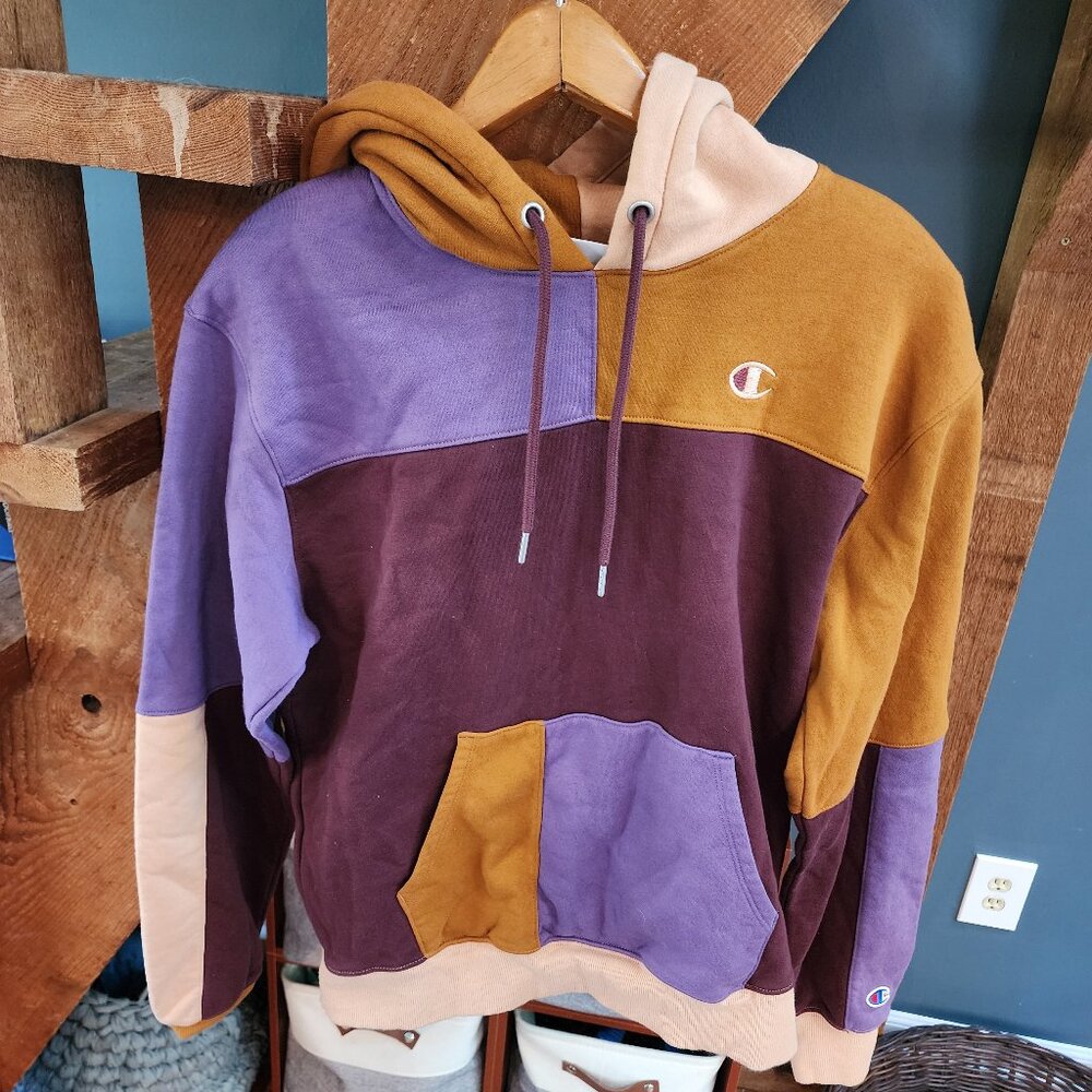 Womens patchwork Champion hoodie size medium